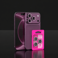 Protection d'objectif d'appareil photo arrière en diamant pour iPhone 18 Pro Max, anneau métallique 3D, verre trempé décoratif, 18 Pro