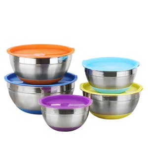 Stainless steel 18/8 bowl with lid soup bowl with lid