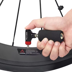 Pompe à vélo portable mini avec gonfleur CO2 et compartiment de rangement <span class=keywords><strong>pour</strong></span> cartouches, pompe à pneus <span class=keywords><strong>pour</strong></span> vélo de route et VTT - Product Image 6