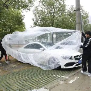 Funda de plástico transparente para coche, cubierta desechable con logotipo personalizado de calidad superior, venta