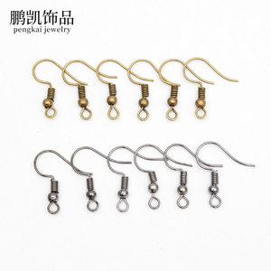 Crochets d'oreilles incurvés électroplaqués faits à la main et perles pour boucles d'oreilles, composants de boucles d'oreilles, matériaux de fabrication de <span class=keywords><strong>bijoux</strong></span> DIY, fabricant en gros - Product Image 4