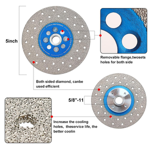 Disque de meulage diamanté industriel Rontek de 115 mm pour carreaux de porcelaine, granit, marbre, céramique, <span class=keywords><strong>avec</strong></span> tige de coupe 5/8-11 - Product Image 4
