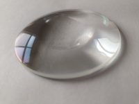 Lentille biconvexe H-ZK11 de haute précision de 68 mm en verre optique revêtu pour objectif de projecteur LCD simple