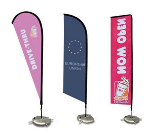 Outdoor Advertising Custom Logo Design Printed Beach Feather Flying Teardrop <b>Flag</b> and Banner - Product Image 1