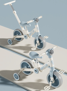 Vélo d'équilibre 2 en <span class=keywords><strong>1</strong></span> pour enfants avec lumières, tricycle à roulettes, roue auxiliaire arrière, vélo d'équilibre pour enfants, vélo à roulettes et à pédales 3 en <span class=keywords><strong>1</strong></span> - Product Image 5