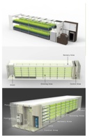 Pro-leaf Grow cabinet Container farm Shipping Container agriculture 20 '/40' ft pour/laitue/chanvre/champignon/fraise