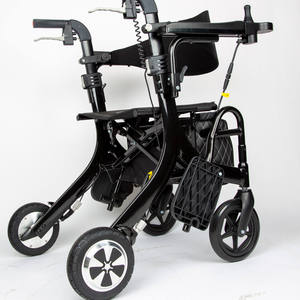Andador eléctrico 2 en 1 para personas mayores, silla de ruedas electrónica ligera de aluminio, para caminar al aire libre - Product Image 3