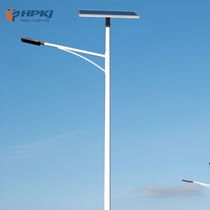 ไฟถนนพลังงานแสงอาทิตย์แบบแยก Hepu 50W/80W/100W เสาไฟ LED ไฮบริดพลังงานแสงอาทิตย์ตัวเหล็กสำหรับกลางแจ้งและถนน60W - Product Image 2