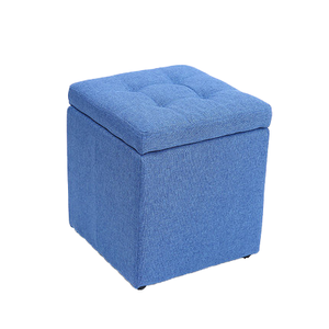Repose-pieds en Cube pour lit de pied, rangement pliable, en lin, pour enfants, siège en Cube - Product Image 3