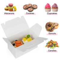 Boîte à cupcakes en cellophane avec fenêtre, pour bonbons, biscuits, desserts, emballage cadeau, à emporter