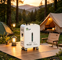 Système de stockage d'énergie tout-en-un empilable 5 kWh 6200 W avec batterie LiFePO4, onduleur à onde sinusoïdale pure, station d'alimentation solaire hybride de secours