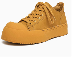 Sneakers Chunky da Uomo con Suola Oversize, Bianche e Nere, Scarpe Casual Streetwear alla Moda, Punta Rotonda, Suola Spessa, Allacciatura con Lacci - Product Image 5