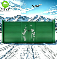 Portails battants sur mesure en alliage d'aluminium minimaliste, portails d'entrée haut de gamme pour villas, écologiques, avec revêtement poudré et couleur personnalisée