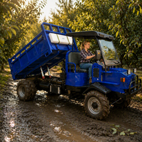 Modèle populaire de benne basculante agricole diesel de 2-3 tonnes avec système 4x4 et benne basculante hydraulique pour les cultures, les outils et les matériaux