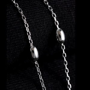Cavigliera ovale <span class=keywords><strong>In</strong></span> argento Sterling S925 con perline ovale cavigliera <span class=keywords><strong>In</strong></span> argento con perline lucidante <span class=keywords><strong>In</strong></span> argento Sterling massiccio gioielli di moda estivi - Product Image 3