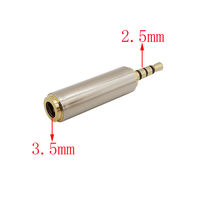 1 Pièces En Métal 2.5mm Mâle à 3.5mm Femelle Audio Stéréo Adaptateur 3.5mm Jack à 2.5mm 4 Pôles Convertisseur Connecteur de Casque