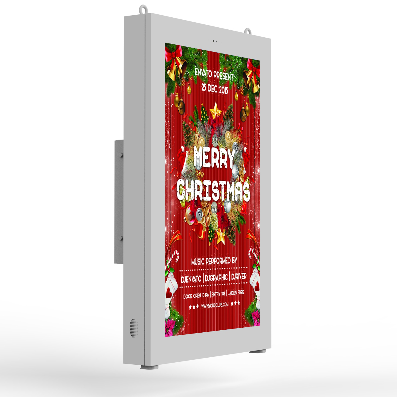 Outdoor Advertising Anti-graffiti Wall-mounted LCD Digital Screen Waterproof Screen Display Player Digital Signage and Displays