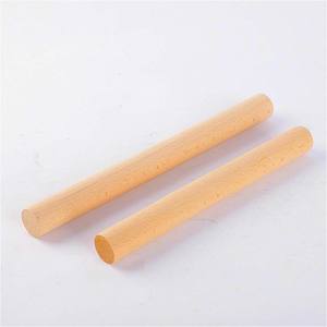 LISI 24/28cm Rouleaux à pâtisserie classiques en bois Rouleaux à texture bois naturel Outils de poterie à <span class=keywords><strong>modeler</strong></span> en argile pour fournitures d'art - Product Image 1