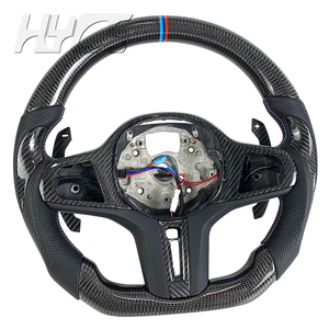 Volante Personalizado de Fibra de Carbono y Cuero Estilo Racing para <span class=keywords><strong>BMW</strong></span> G20 G30 <span class=keywords><strong>G21</strong></span> M3 M4 320i 325i <span class=keywords><strong>330i</strong></span> 340i - Product Image 3