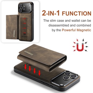 Funda de Teléfono Tipo Cartera Magnética de Cuero PU Personalizada para iPhone 18 17 16 15 14 13 12 11 Pro Max con Soporte para Tarjetas y Cubierta Protectora - Product Image 6