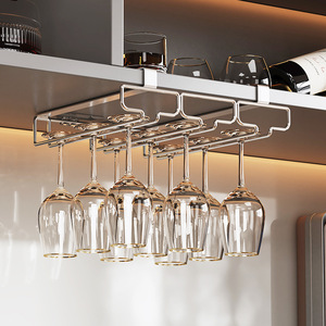 <span class=keywords><strong>Étagère</strong></span> <span class=keywords><strong>murale</strong></span> multifonctionnelle <span class=keywords><strong>en</strong></span> métal, style moderne et épuré, non pliable, à un seul niveau, <span class=keywords><strong>pour</strong></span> rangement inversé, idéale <span class=keywords><strong>pour</strong></span> verres à vin de <span class=keywords><strong>cuisine</strong></span> - Product Image 1