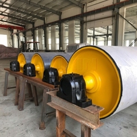 JUXIN Tambor de cola de transportador de acero de alta resistencia, polea de cabeza de transportador, polea de recogida para transportador de banda, aplicación minera