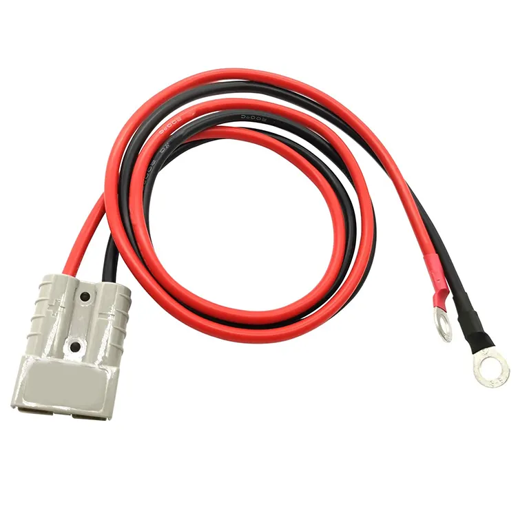 50A konektörü 8AWG kırmızı siyah 500m tel tesisat kablosu O tipi Terminal Anderson pil konektörü