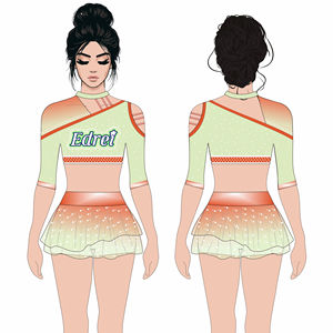 ชุดยูนิฟอร์มเชียร์ลีดเดอร์แขนยาวสำหรับเด็กผู้หญิงชุดเชียร์ลีดเดอร์ประดับพลอยเทียมกระโปรงแต่งระบายชุดเชียร์ลีดเดอร์ - Product Image 3