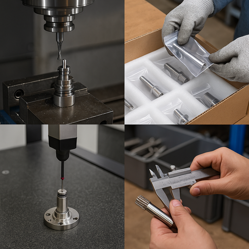 Stainless Steel Shaft and Connector Components