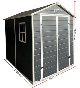 โรงเก็บของกลางแจ้งพลาสติกขนาด 6*8 ฟุต ทนทานต่อสภาพอากาศ เหมาะสำหรับเก็บอุปกรณ์ทำสวน จักรยาน และอุปกรณ์ก่อสร้าง - Product Image 2