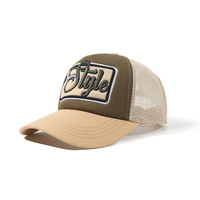 Casquette de baseball respirante en maille avec broderie patchwork colorée et patch style lettre, style streetwear, visière pare-soleil, logo personnalisé