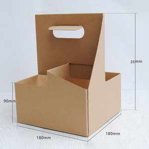 Toptan özel kağıt 1/2/4 kahve fincanı sıcak içecek bardağı tutucu tepsi taşıyıcı kolları ile götürmek içecek kahve - Product Image 2