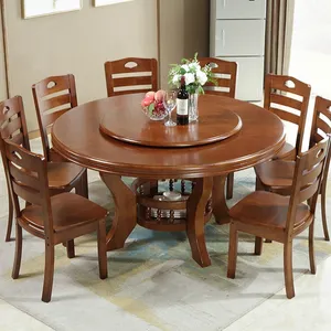 Wholesale Customized Antique Dining Table Set 8 Seater Wood Modern Dining Table Set
