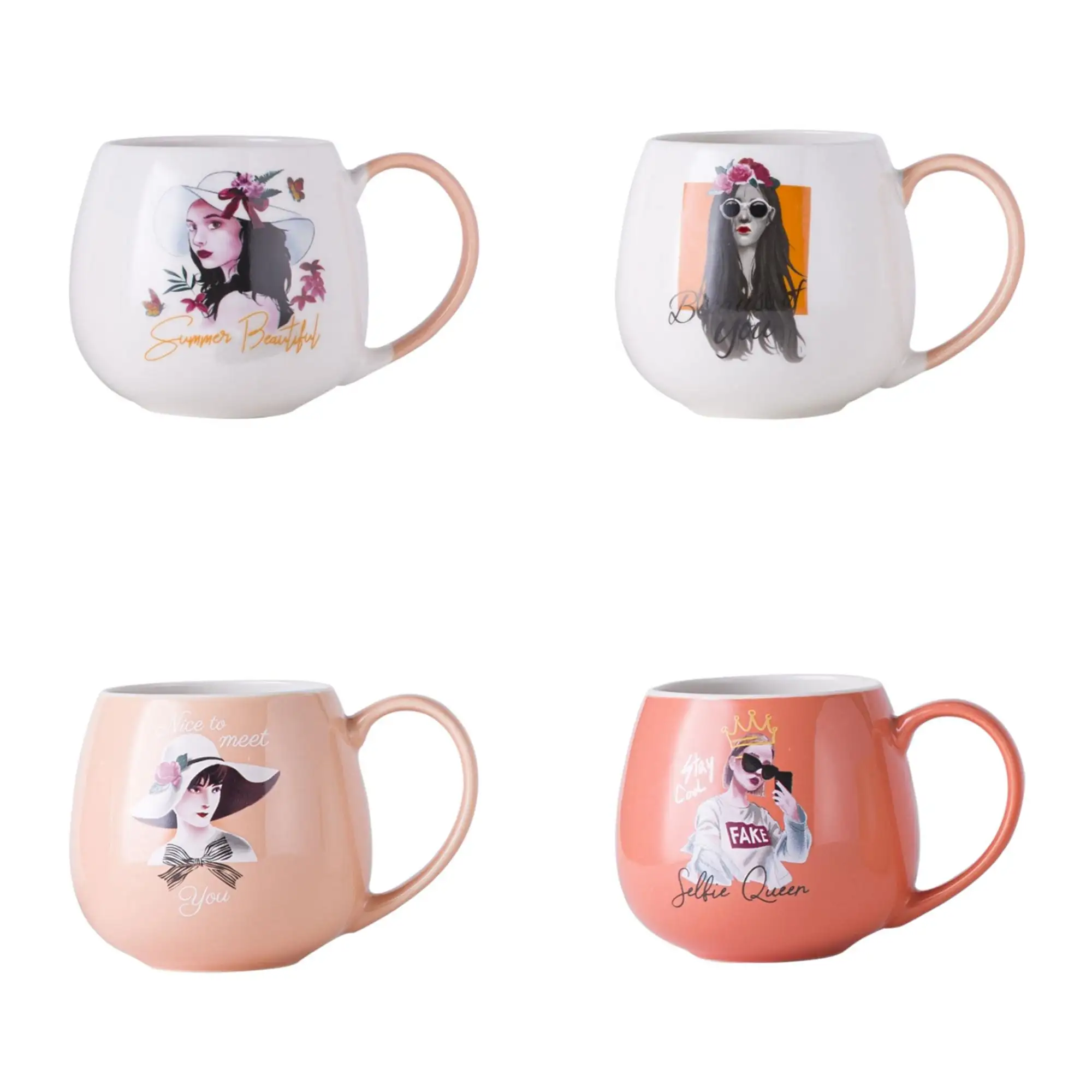 High Quality Cheap Coffee Egg Milk Cups and Mugs Set