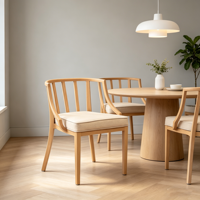 Chaise de restaurant en bois grainé avec dossier en métal, chaises de salle à manger de luxe, style néoclassique européen, chaise de salle à manger pour restaurant