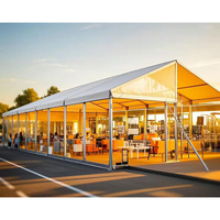 Tente de réception imperméable grande taille 10x15m pour événements, mariages, 500 personnes, extérieur, transparente, type A-frame, pour salons professionnels