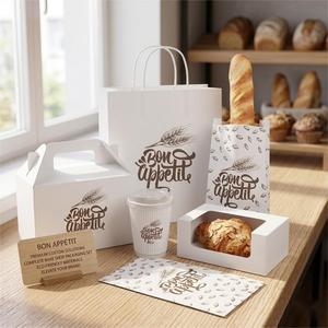 Sacs d'emballage alimentaire carrés personnalisés résistants à la graisse, enveloppes en papier colorées pour biscuits, hamburgers, croissants, pain et autres aliments - Product Image 6