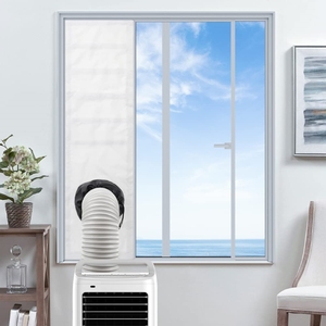 Joint d'étanchéité pour fenêtre de climatiseur portable 400cm/600cm, écologique, installation facile, usage domestique, en tissu blanc et plastique - Product Image 1