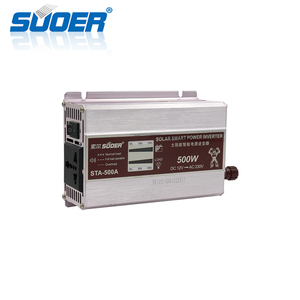 Suoer STA-500A <span class=keywords><strong>500W</strong></span> portatile auto <span class=keywords><strong>Inverter</strong></span> DC 12V AC 230V modificato onda sinusoidale multiplo tipo di uscita CE certificato per uso domestico - Product Image 6
