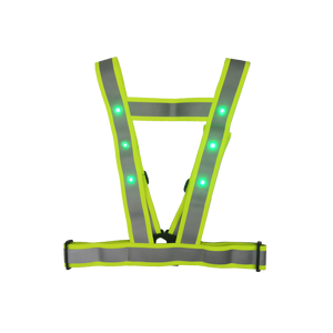 調整可能な黄色反射安全ベストLEDフラッシュANSIクラス1ジョギングランニングサイクリング用スタイリッシュなデザインカスタマイズ可能ロゴ - Product Image 2