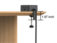 Multiprise de bureau à fixation par pince, norme américaine, avec PD 20W USB-C, 4 prises CA, 4 ports USB, station de charge pour bureau et domicile