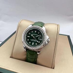 Montre à quartz pour <span class=keywords><strong>femme</strong></span> Louie Juelen avec aiguilles serties de diamants, bracelet en cuir véritable, résistance à l'eau 3 ATM, boîtier en acier inoxydable - Product Image 3