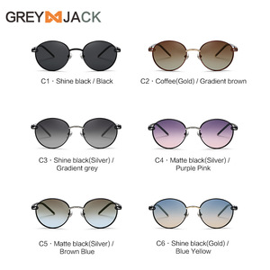 Nouvelles lunettes de soleil rondes pour femmes, monture en métal noir, verres polarisés TAC UV400, type 3, pour la conduite - Product Image 5