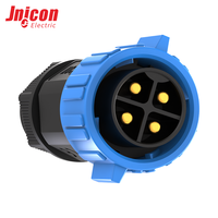 Connecteur étanche IP67 M25 4 broches 30A 300V, prise d'alimentation circulaire Jnicon à verrouillage par pression pour équipement TUV