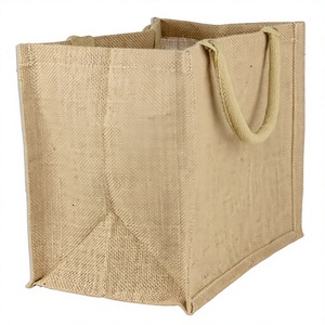 <b>Jute</b> <b>Shopping</b> <b>Bag</b> Large Size Top Handle Rope Handle Groceries Use Natural Color Made In Bangladesh - Product Image 5