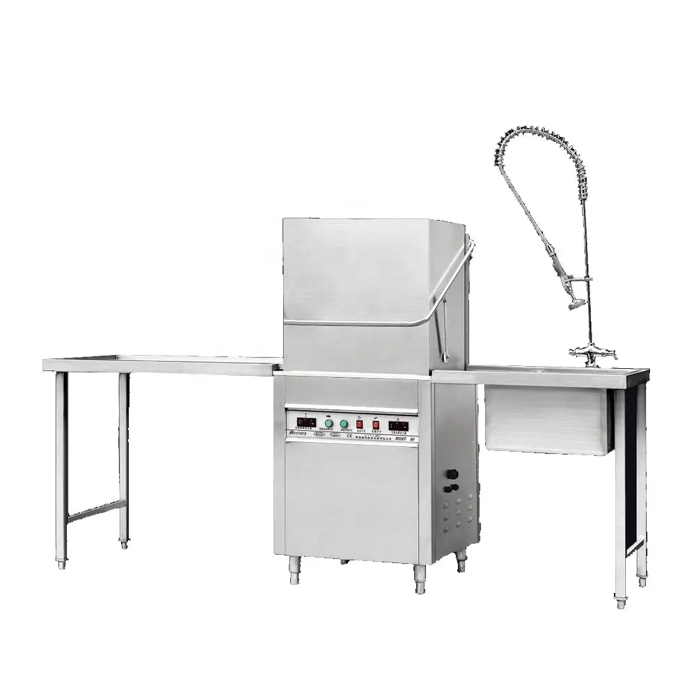 Restaurant Acier Inoxydable Type de Hotte Lave-vaisselle Cuisine Mini Lave-vaisselle Machine