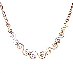 Traditional Copper <b>Rope</b> <b>Chain</b> Necklace with Elegant Craftsmanship for Women's Wedding Jewelry Collection and Gift Giving - Product Image 1
