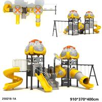 Aire de jeux extérieure de qualité commerciale certifiée CE ASTM, thème Alien, avec toboggan multi-étages et balançoires, directement de l'usine