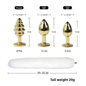 Plug anal amovible en forme de queue de <span class=keywords><strong>renard</strong></span>, jouet pour adultes, accessoire de flirt, plug anal fileté unique, original et amusant - Product Image 5