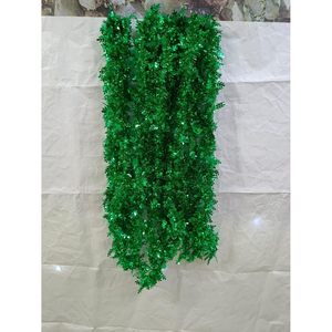 Guirnalda de oropel de PVC verde, decoraciones para árboles de fiesta de Navidad para eventos de oficina en casa, decoraciones de Acción de Gracias de otoño metálicas - Product Image 1